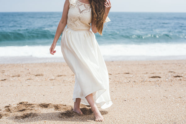 'Joy' hemp/silk bridal skirt
