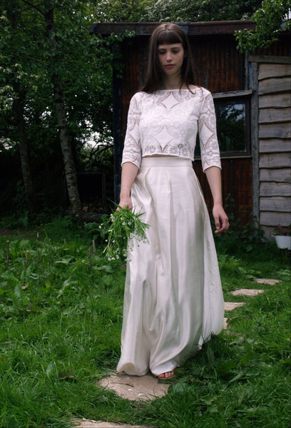 'Ellie' Hemp/silk bridal skirt