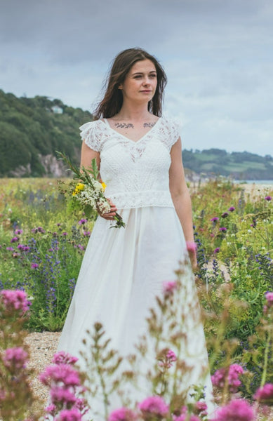 'Nola' V-neck bridal top