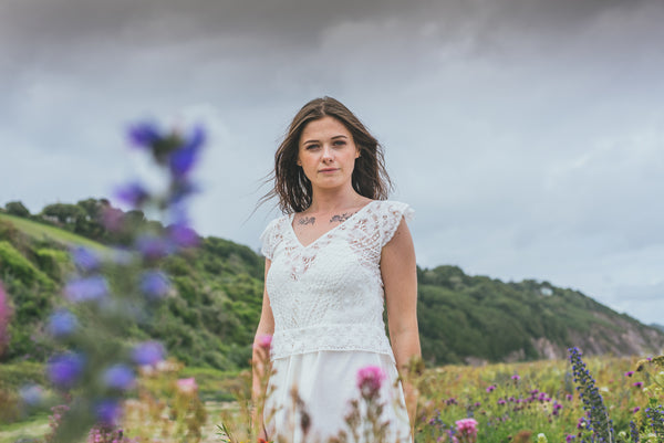 'Nola' V-neck bridal top
