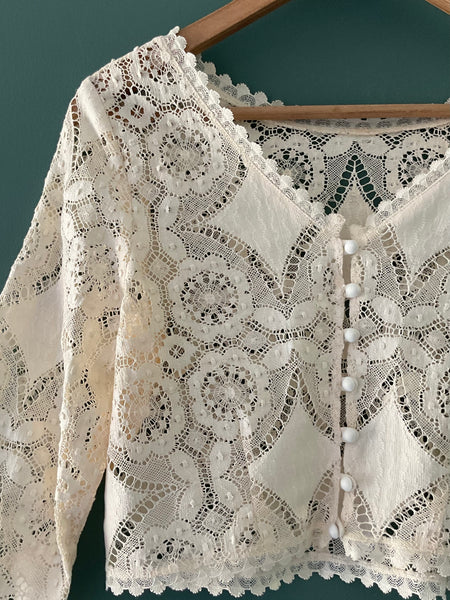 ‘Clovelly' diamond lace top