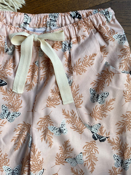 Pink butterfly print organic cotton pyjama trousers