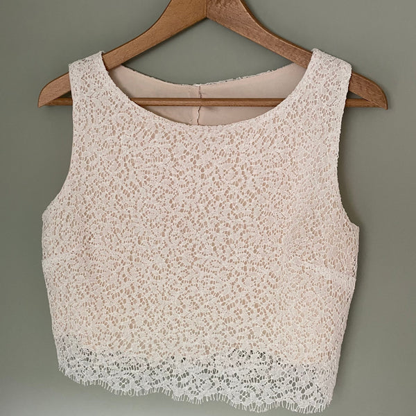 ‘Elena' cotton lace top
