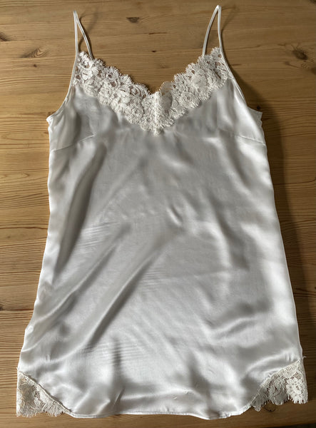 Organic silk & lace cami dress