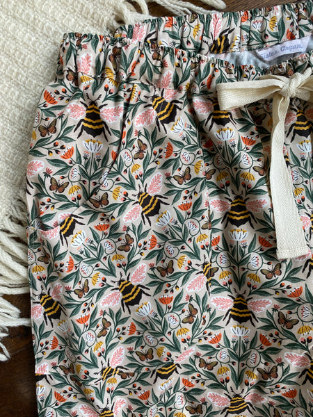 Bee print organic cotton pyjamas trousers & shirt