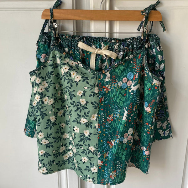 Miss-matched summer pyjamas, shorts and cami