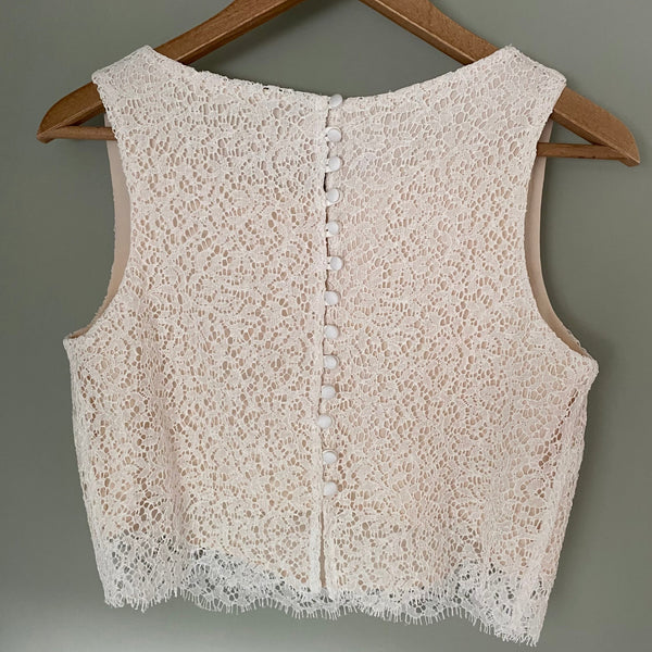 ‘Elena' cotton lace top