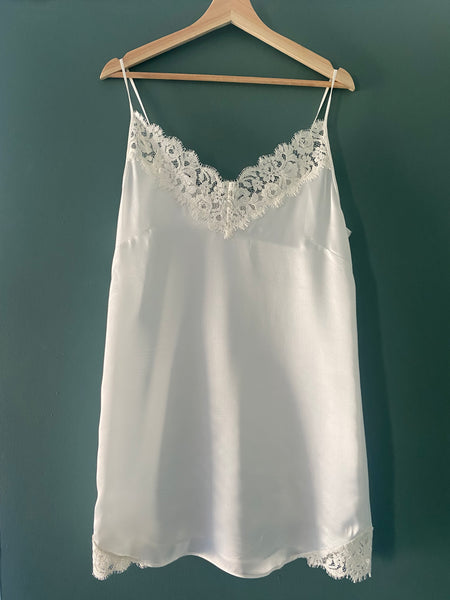 Organic silk & lace cami dress