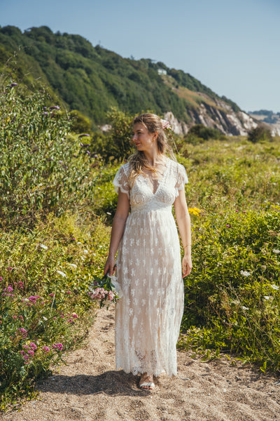 'Skye' Chantilly lace bridal dress