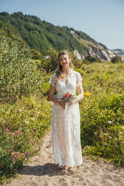 'Skye' Chantilly lace bridal dress