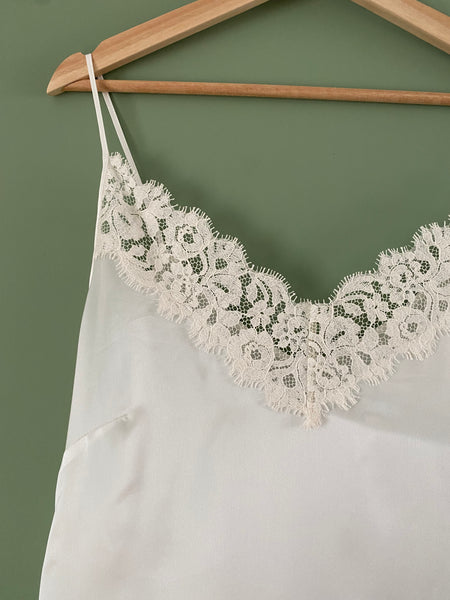Organic silk & lace cami dress