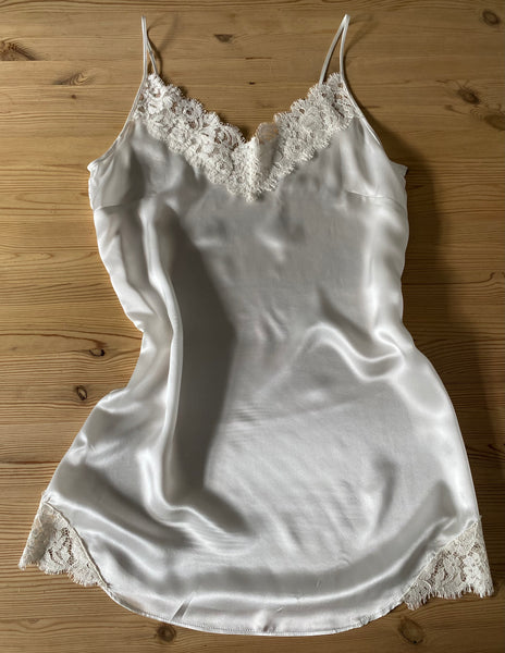 Organic silk & lace cami dress