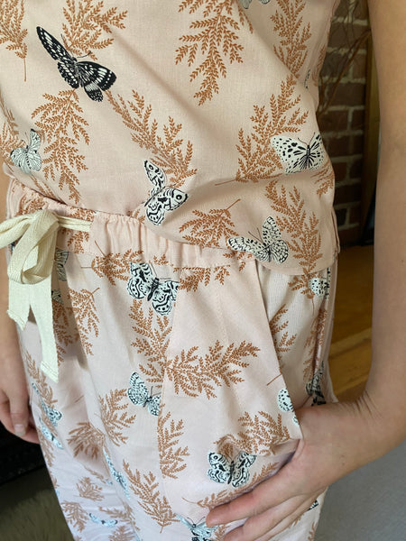 Pink butterfly pyjamas, trousers & cami