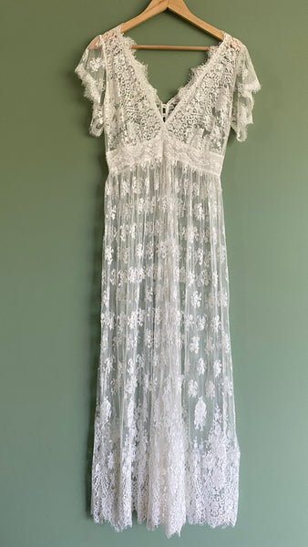 'Skye' Chantilly lace bridal dress