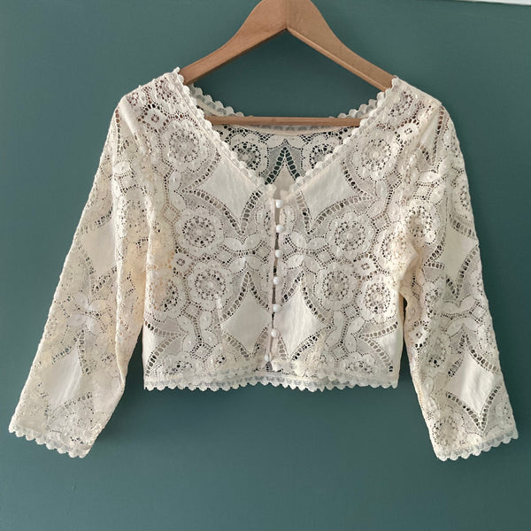 ‘Clovelly' diamond lace top