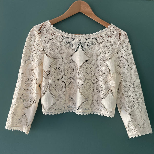 ‘Clovelly' diamond lace top