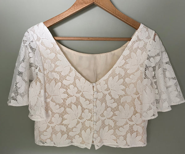 ‘Petal' cotton lace top