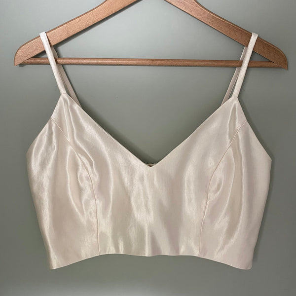 V neck hemp/silk cami top,