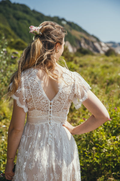 'Skye' Chantilly lace bridal dress