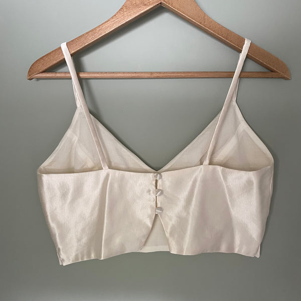 V neck hemp/silk cami top,