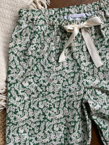 Green flora pyjamas, trousers & cami