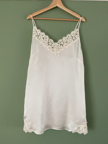 Organic silk & lace cami dress