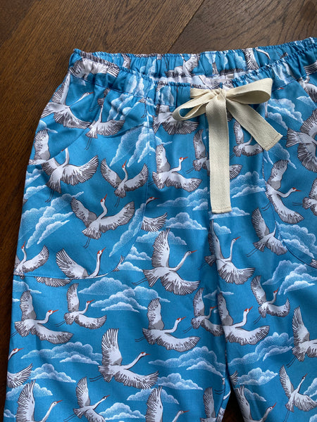 'Fly away' print organic cotton pyjama trousers