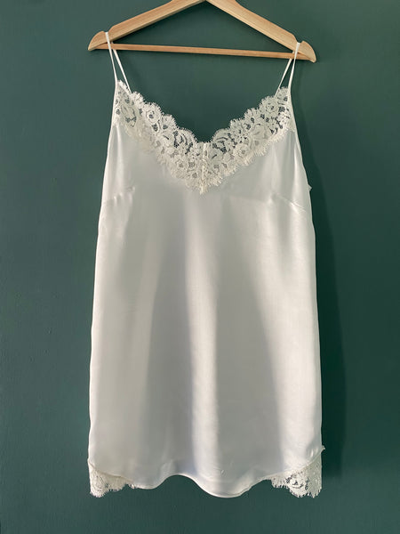 Organic silk & lace cami dress