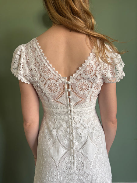 'Jasmine' cotton lace bridal dress