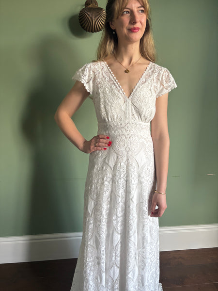 'Jasmine' cotton lace bridal dress