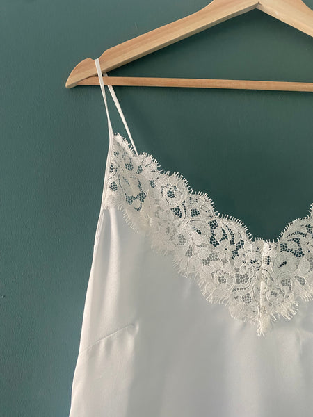 Organic silk & lace cami dress
