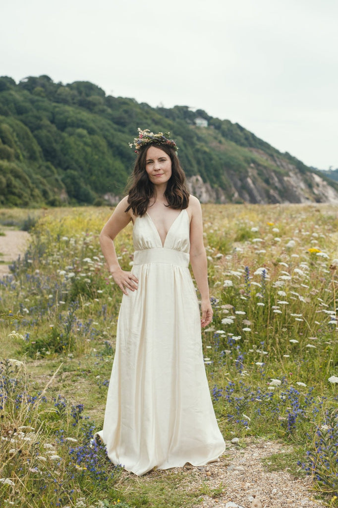 Hemp silk wedding dress top