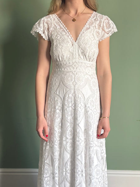 'Jasmine' cotton lace bridal dress