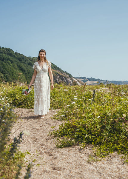 'Skye' Chantilly lace bridal dress