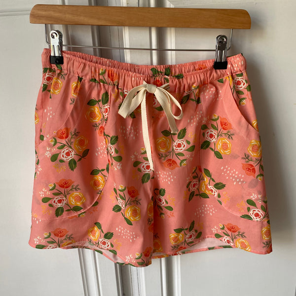 Coral floral summer pyjamas, shorts & cami