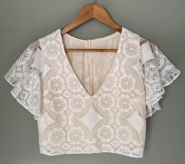 ‘Bronwyn’ cotton lace top
