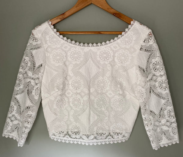 ‘Juliette' top in cotton lace