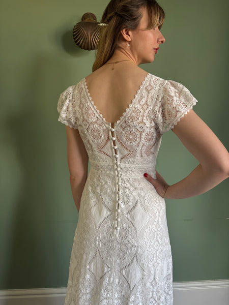 'Jasmine' cotton lace bridal dress