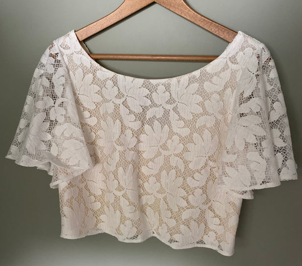 ‘Petal' cotton lace top
