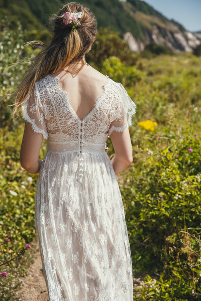 'Skye' Chantilly lace bridal dress