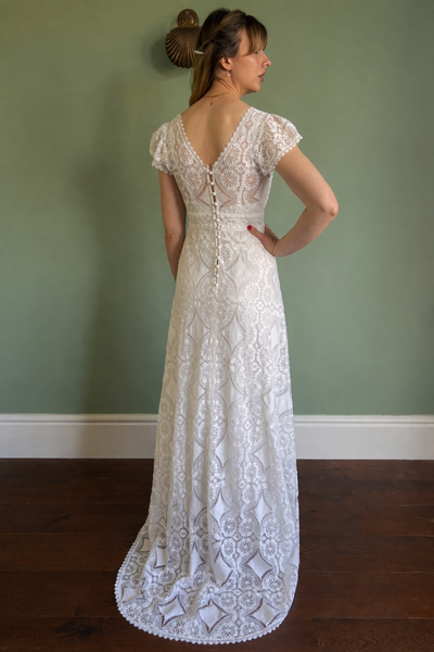 'Jasmine' cotton lace bridal dress