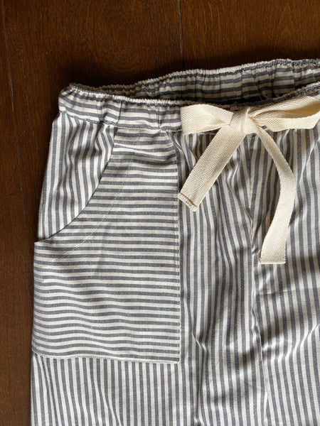SALE - stripe organic cotton pyjamas trousers size S