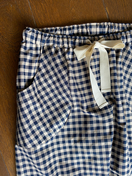 Gingham organic cotton pyjamas trousers