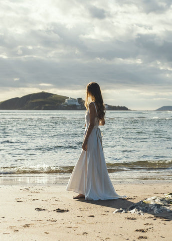 ‘Iris' Long Hemp Silk Wedding Dress