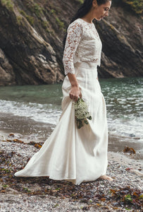 ‘Florence' Hemp/silk bridal skirt