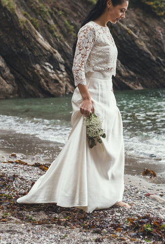 ‘Florence' Hemp/silk bridal skirt