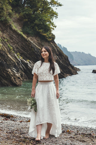 ‘Ithaca' linen bridal skirt