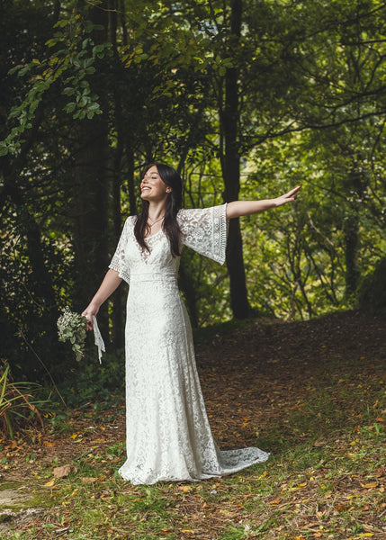 'Georgia' cotton lace bridal dress