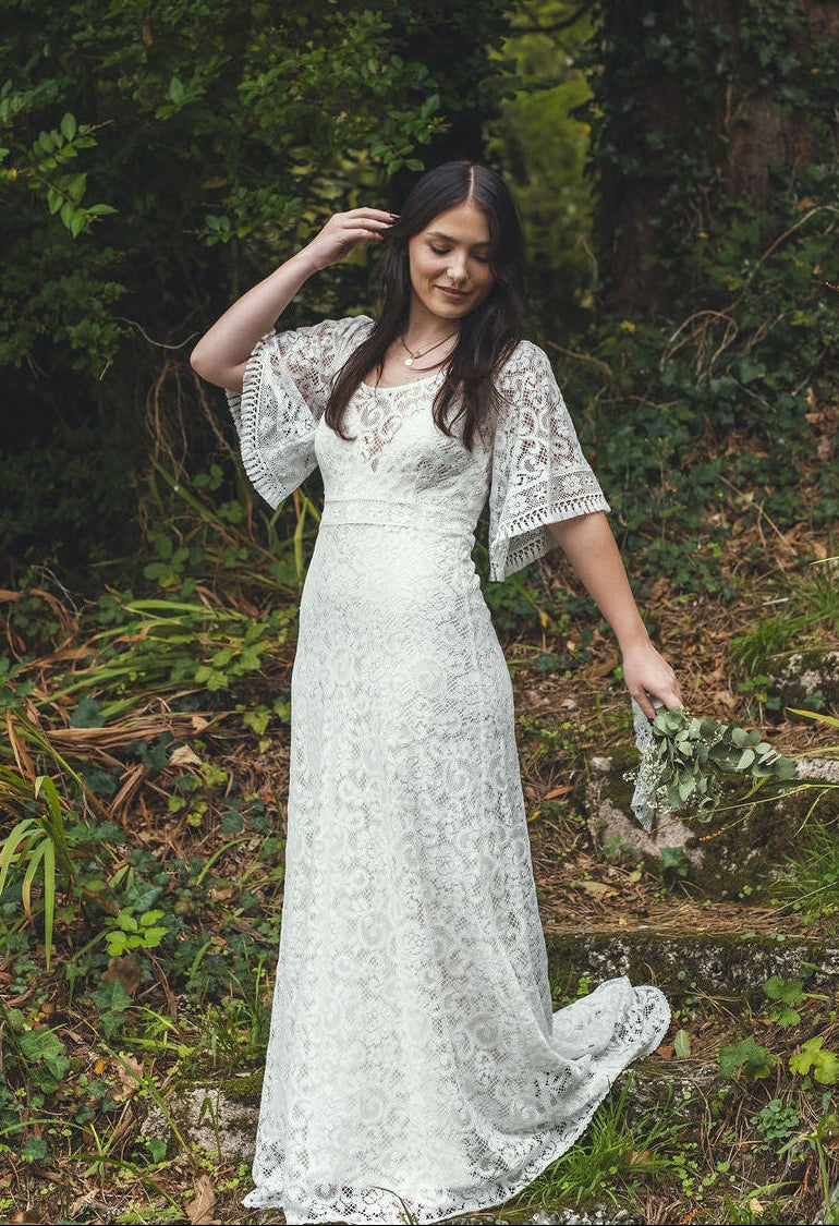 Georgia' cotton lace bridal dress – Sister Organics