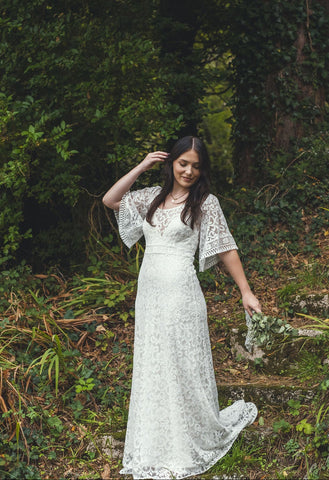 'Georgia' cotton lace bridal dress